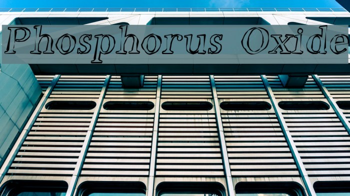 Phosphorus Oxide Font examples