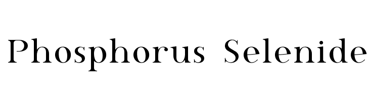 Phosphorus Selenide Font