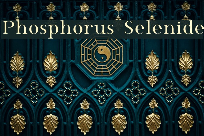 Phosphorus Selenide Шрифта examples