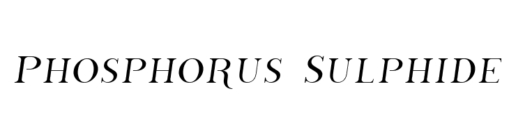 Phosphorus Sulphide Font