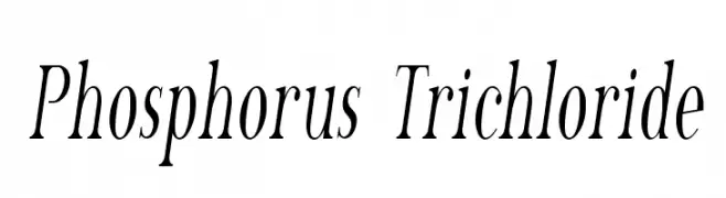 Phosphorus Trichloride  Frei Schriftart Herunterladen