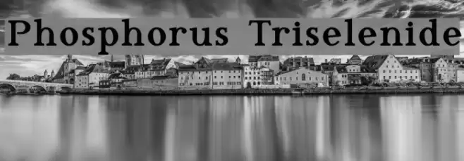 Phosphorus Triselenide Шрифта examples