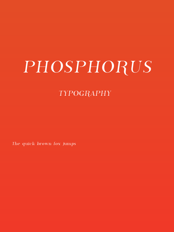 Phosphorus Poster