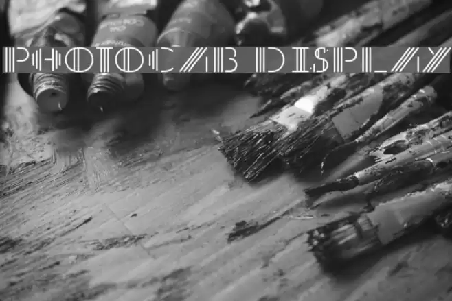 PhotoCab Display Font examples