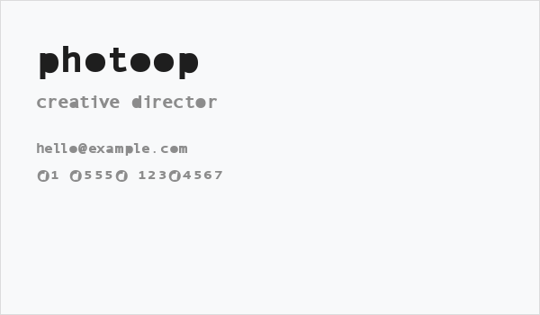 PhotoOp Business Card