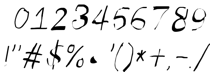 Photofail Italic Font OTHER CHARS