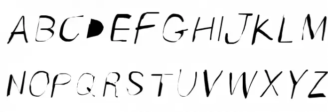 Photofail Italic Caratteri MAIUSCOLE