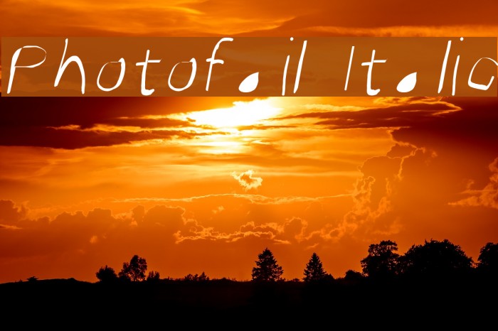 Photofail Italic Font examples