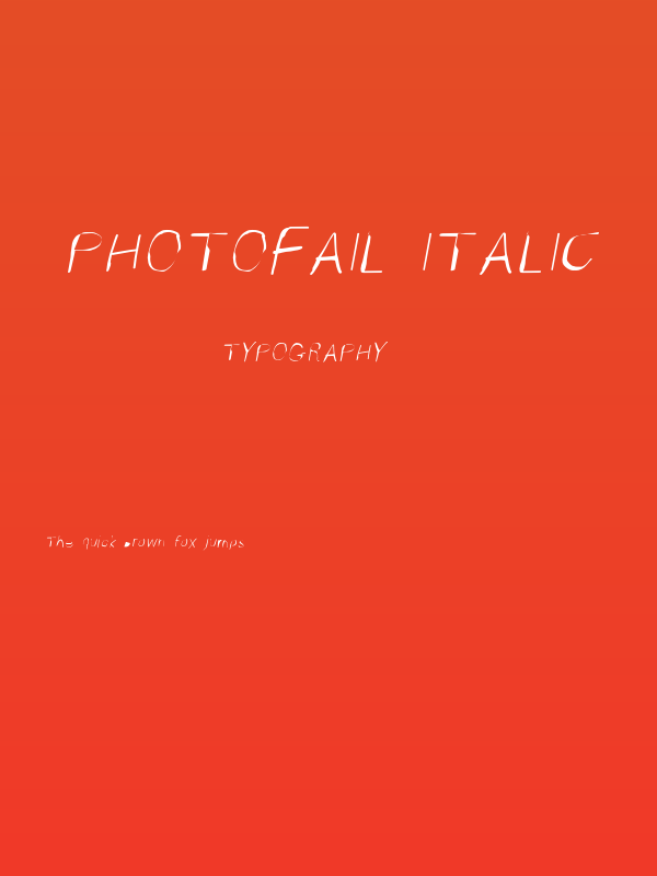 Photofail Italic Poster