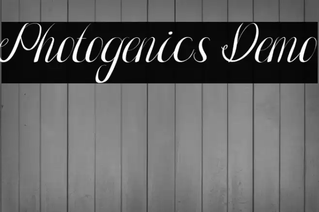 Photogenics Demo Font examples