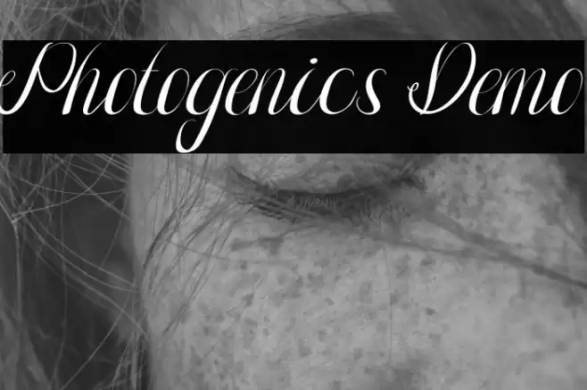 Photogenics Demo Font examples