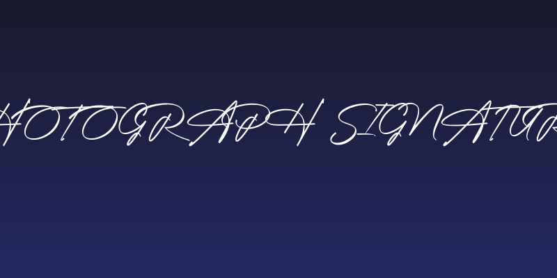 Photograph Signature Social Header