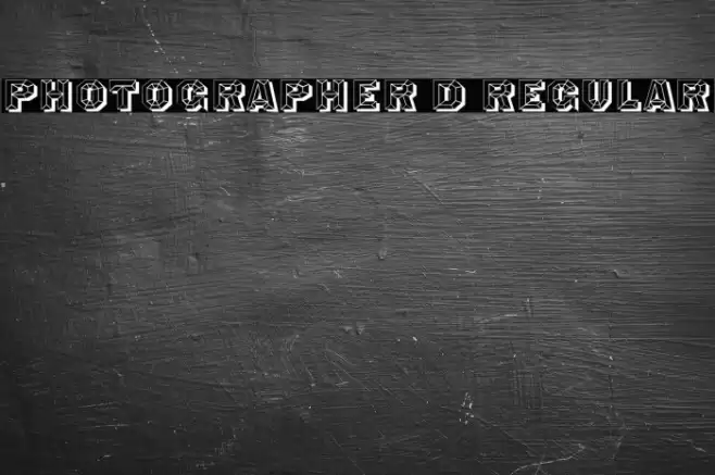 Photographer 3D Regular Font examples