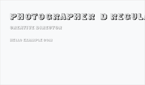 Photographer 3D Regular Business Card
