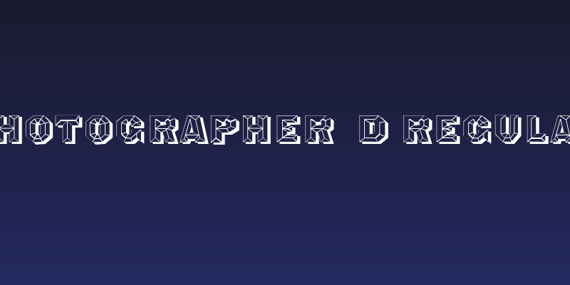 Photographer 3D Regular Social Header