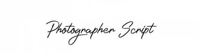 Photographer Script  Frei Schriftart Herunterladen
