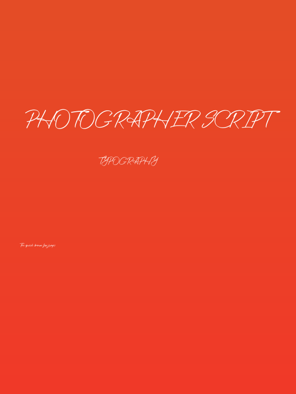 Photographer Script Poster