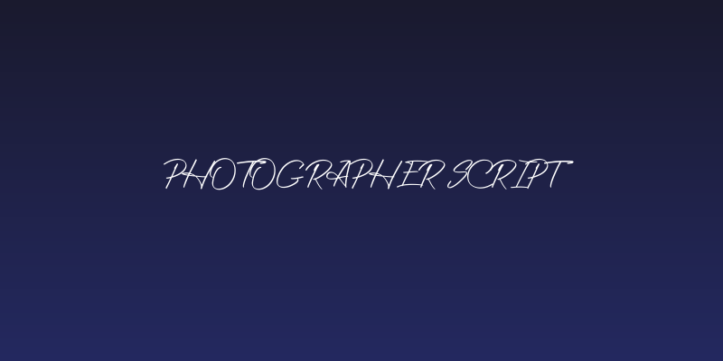 Photographer Script Social Header