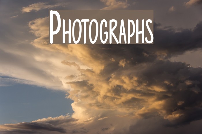 Photographs Font examples