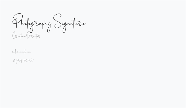 Photography Signature Business Card