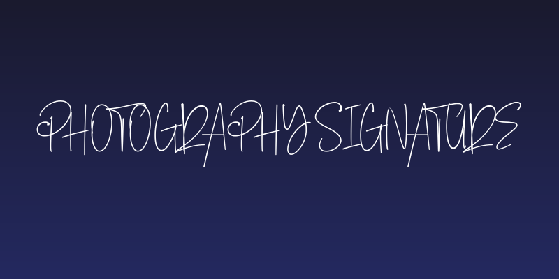 Photography Signature Social Header