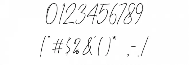 Photomark Signature Font OTHER CHARS