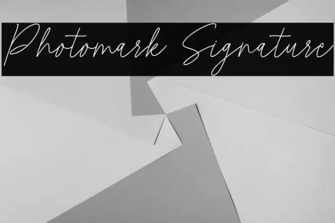 Photomark Signature Font examples