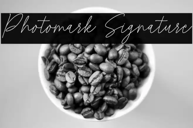 Photomark Signature Font examples