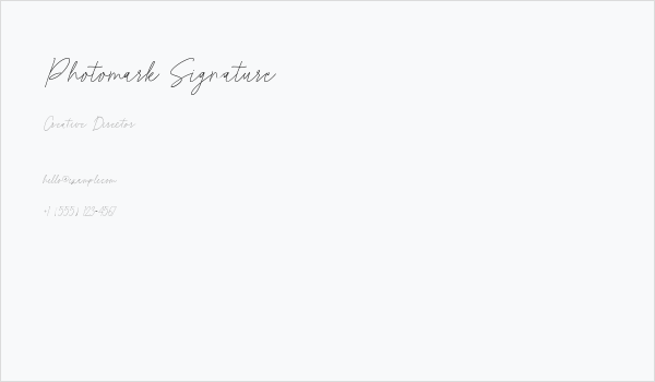 Photomark Signature Business Card