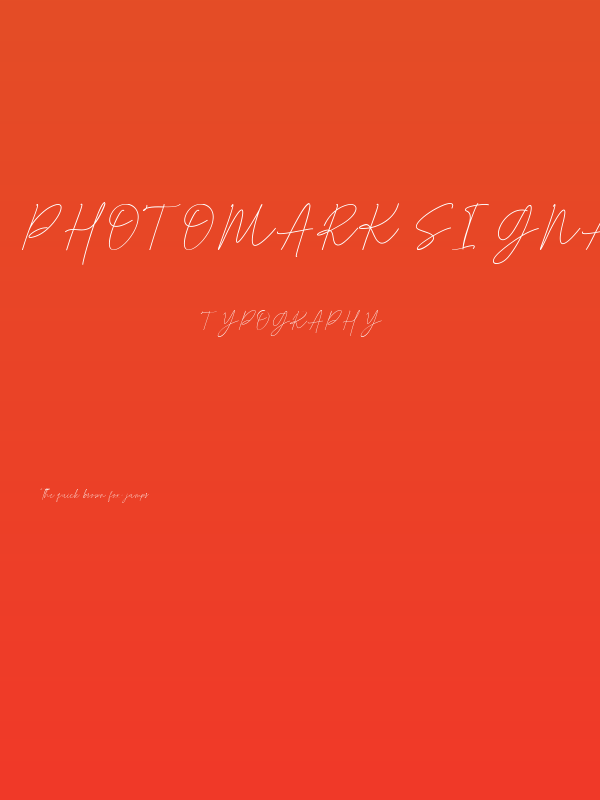 Photomark Signature Poster