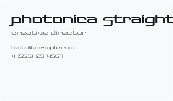 Photonica Straight Business Card