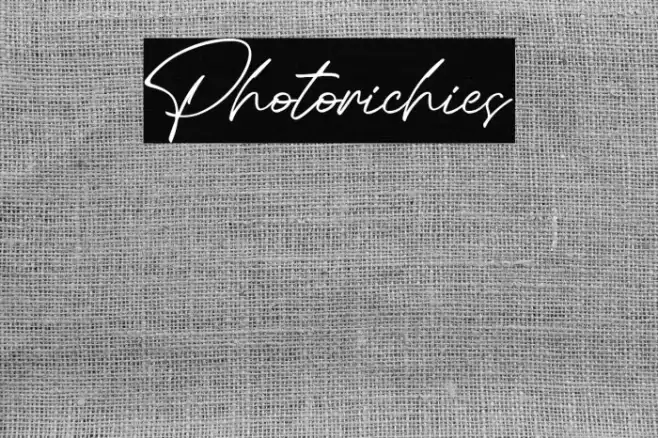 Photorichies Font examples