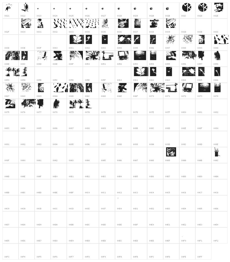 PhotosToVectors Character Map