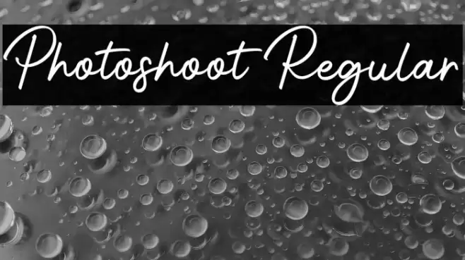 Photoshoot Regular Font examples