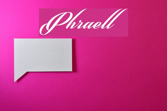 Phraell Font examples