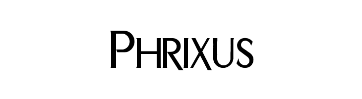 Phrixus  les polices de caractères gratuit tlcharger