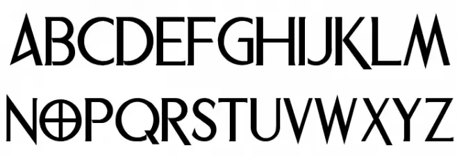 Phrixus フォント 大文字