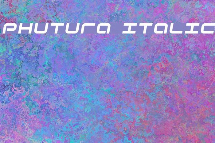 Phutura Italic Font examples