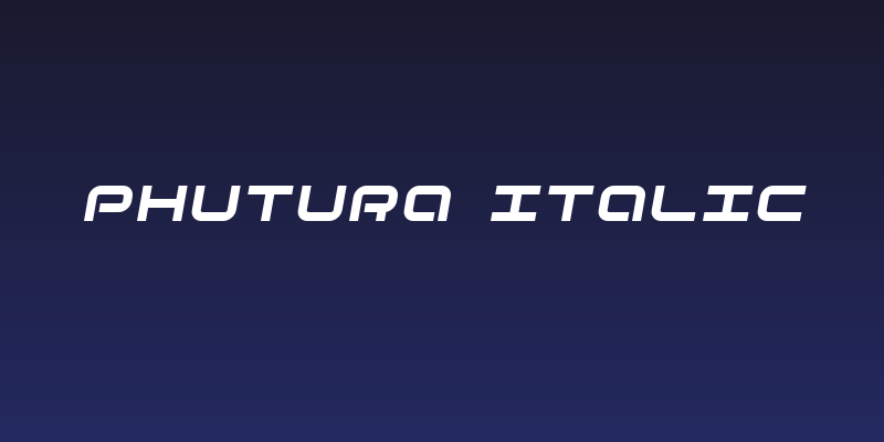 Phutura Italic Social Header