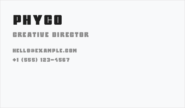 Phyco Business Card
