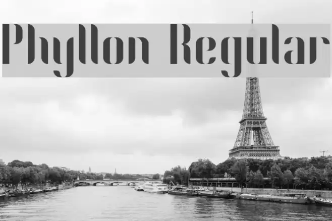 Phyllon Regular Font examples