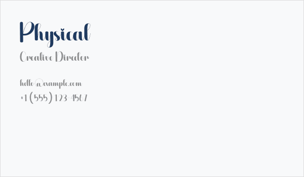 Physical Business Card