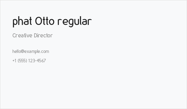 phat Otto regular Business Card