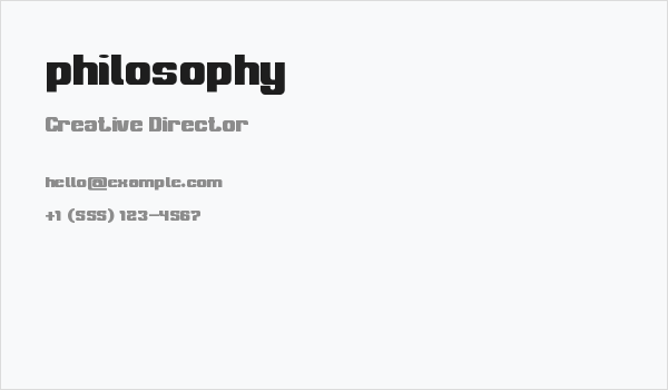 philosophy Business Card