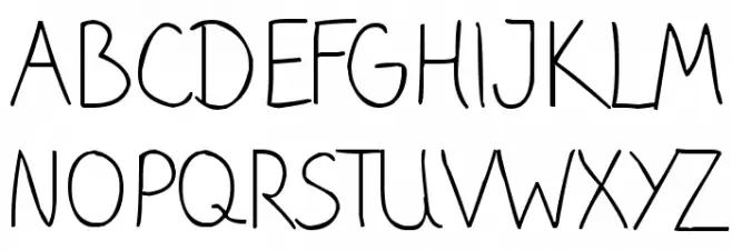 phitradesign Handwritten Thin फ़ॉन्ट अपरकेस