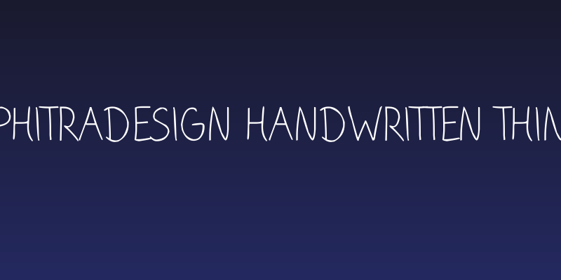 phitradesign Handwritten Thin Social Header