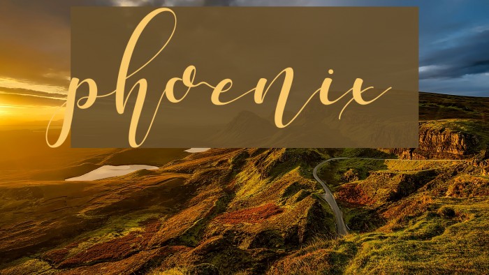phoenix Font examples