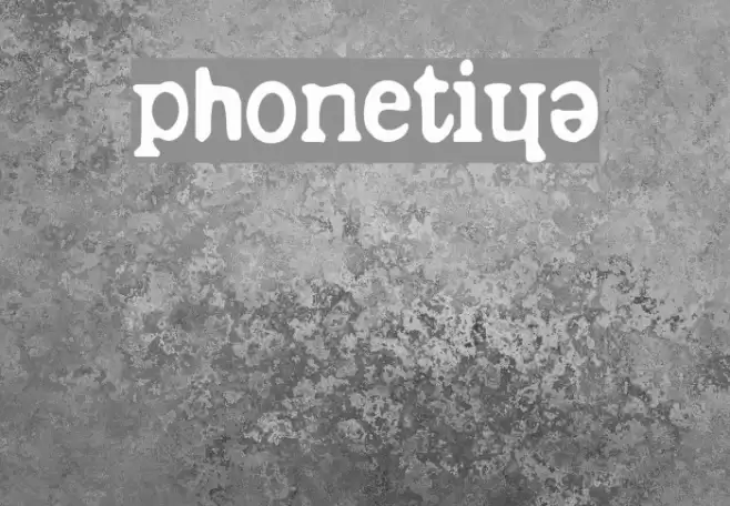 phonétique Font examples