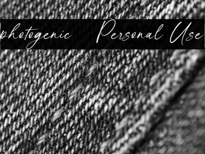 photogenic - Personal Use Font examples