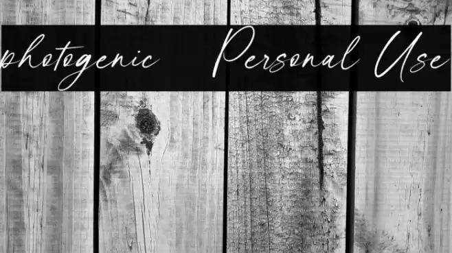 photogenic - Personal Use Font examples